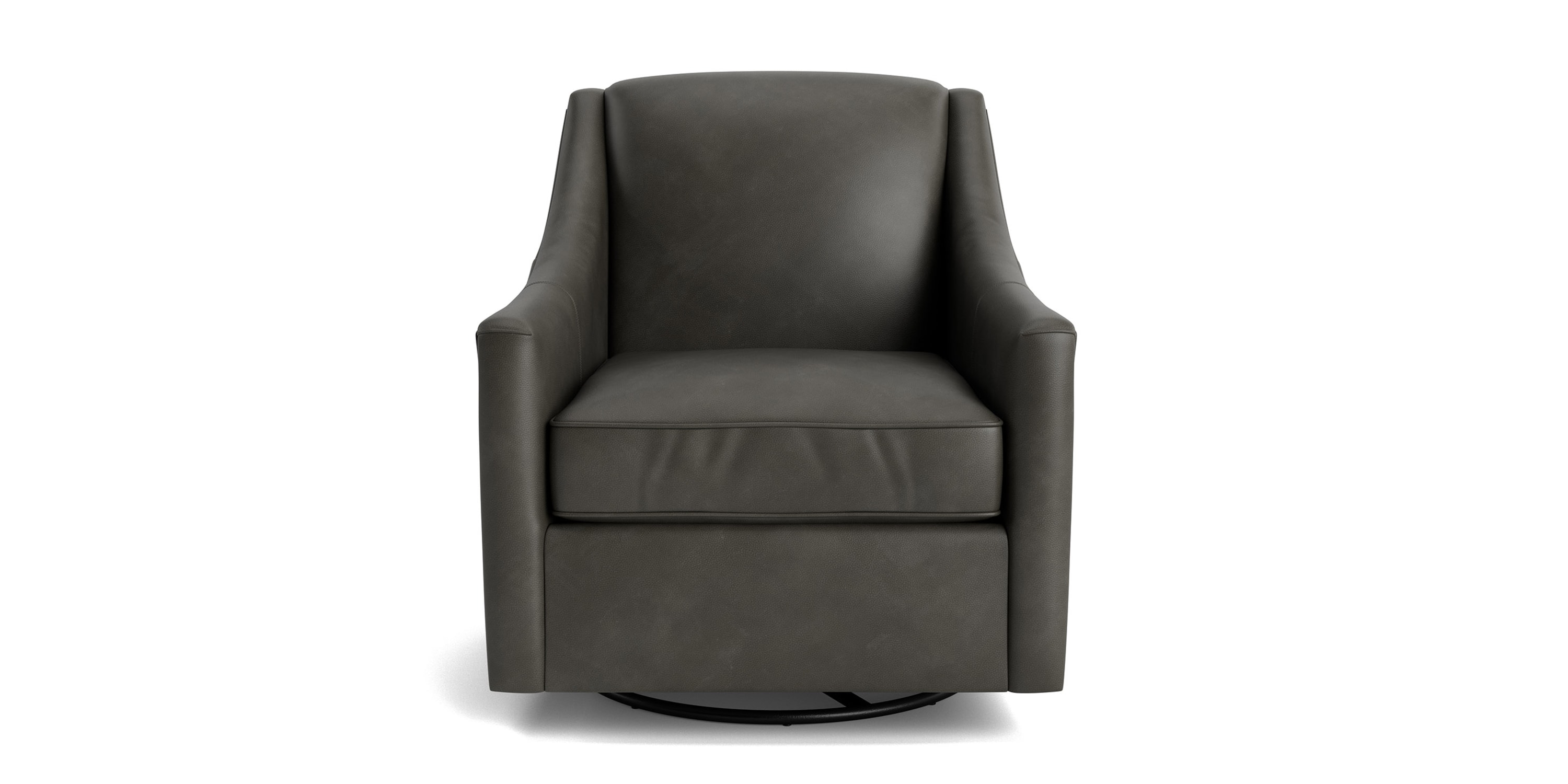Corinna Leather Slope Arm Swivel Glider Chair 104509L52