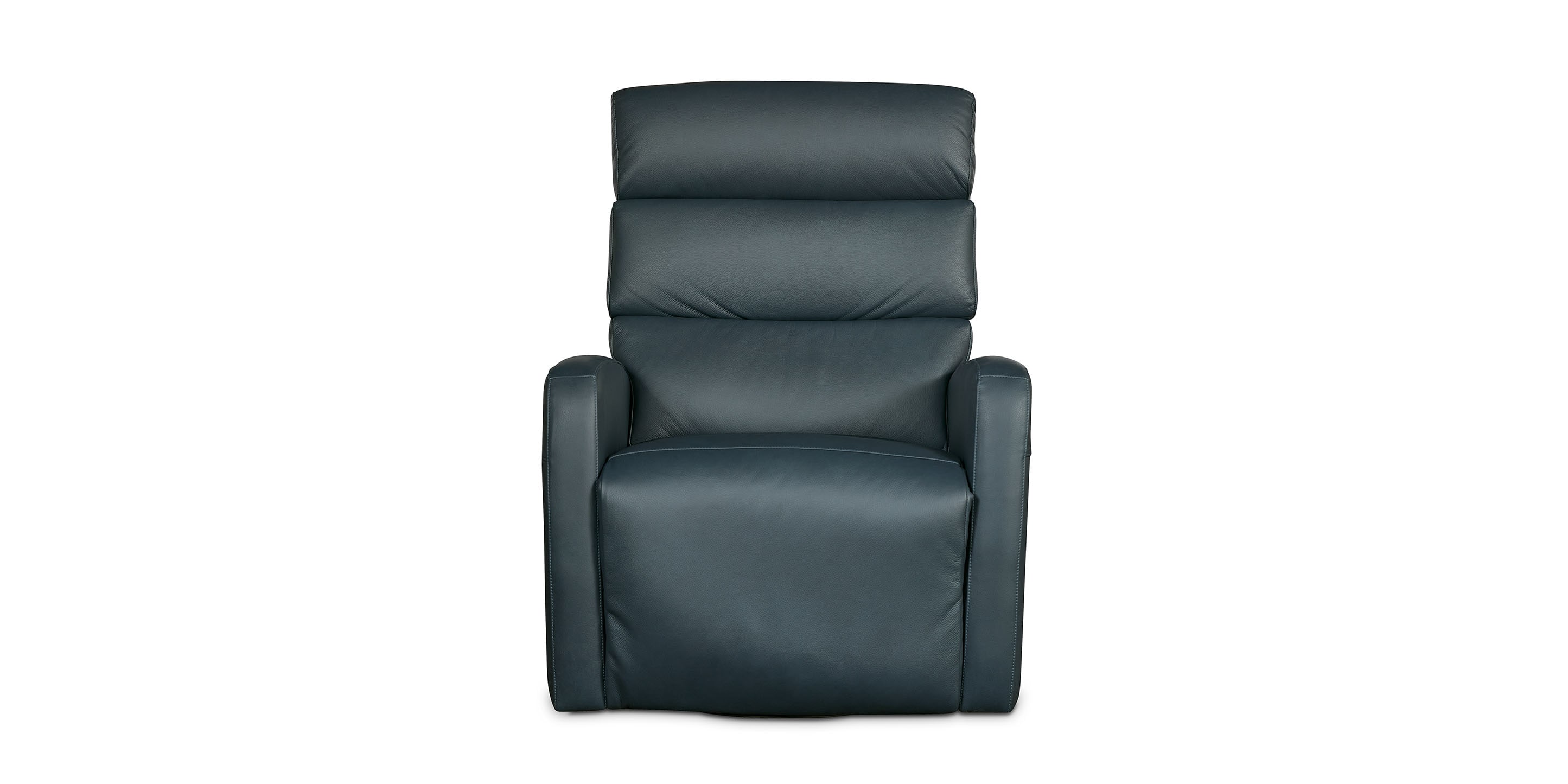 Hudson Leather Track Arm Swivel Glider Power Recliner
