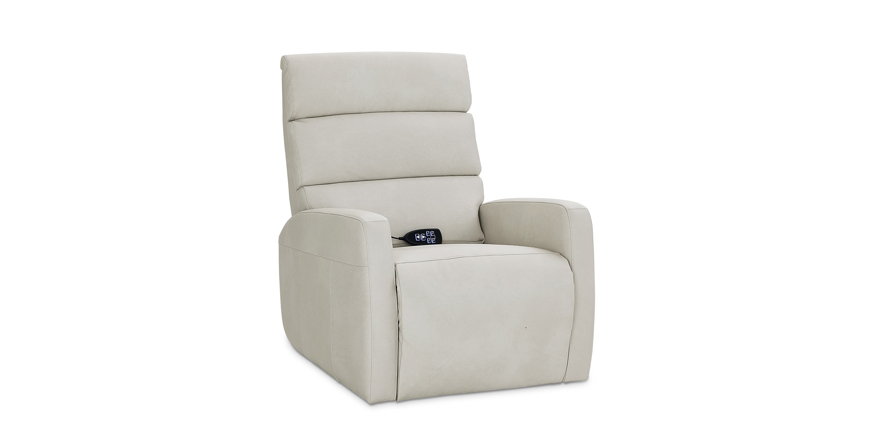 Hudson Leather Track Arm Lay Flat Power Lift Recliner