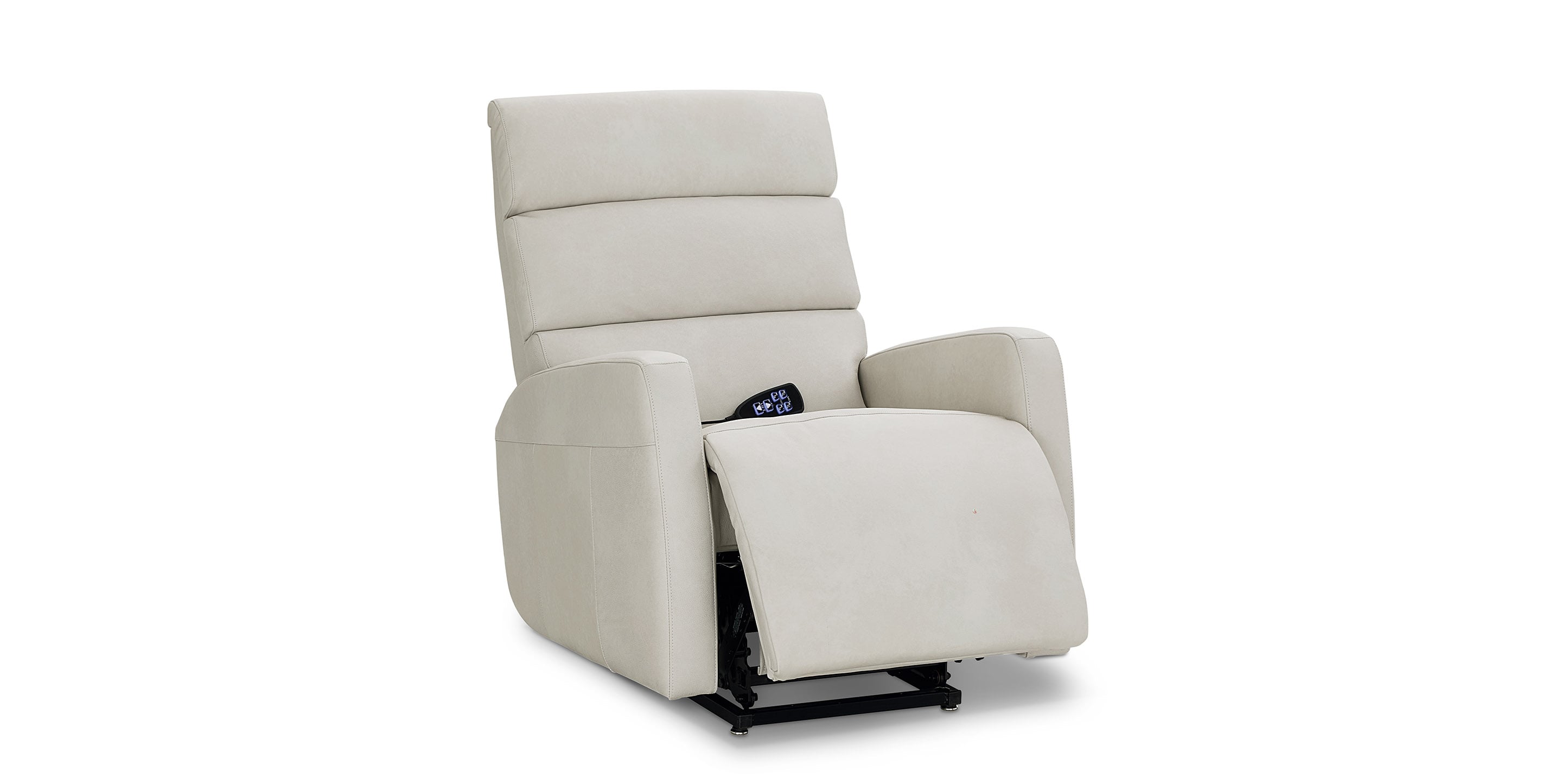 Hudson Leather Track Arm Lay Flat Power Lift Recliner - Thumbnail 5