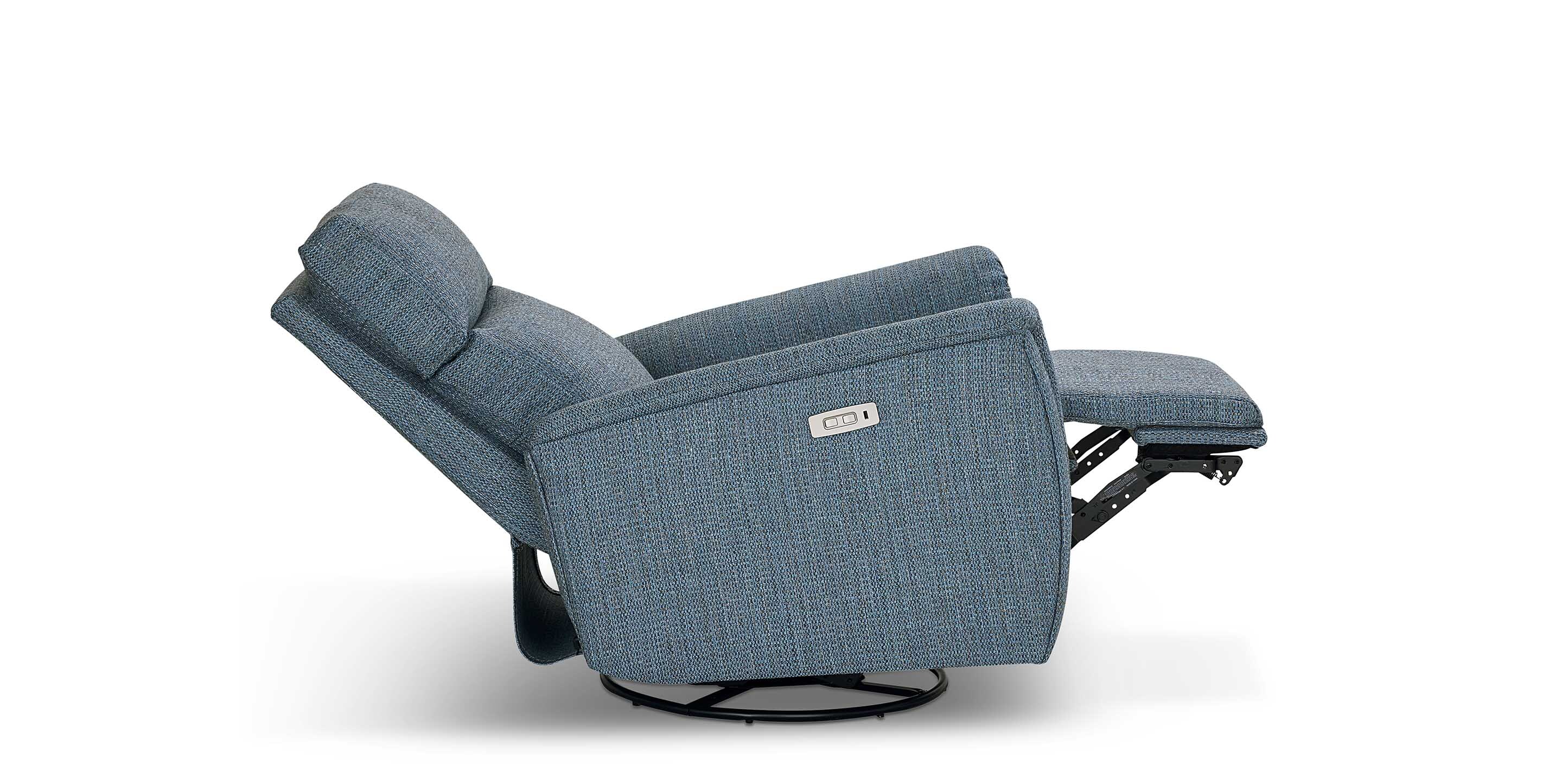 Harris Pad Arm Swivel Glider Power Recliner - Thumbnail 2