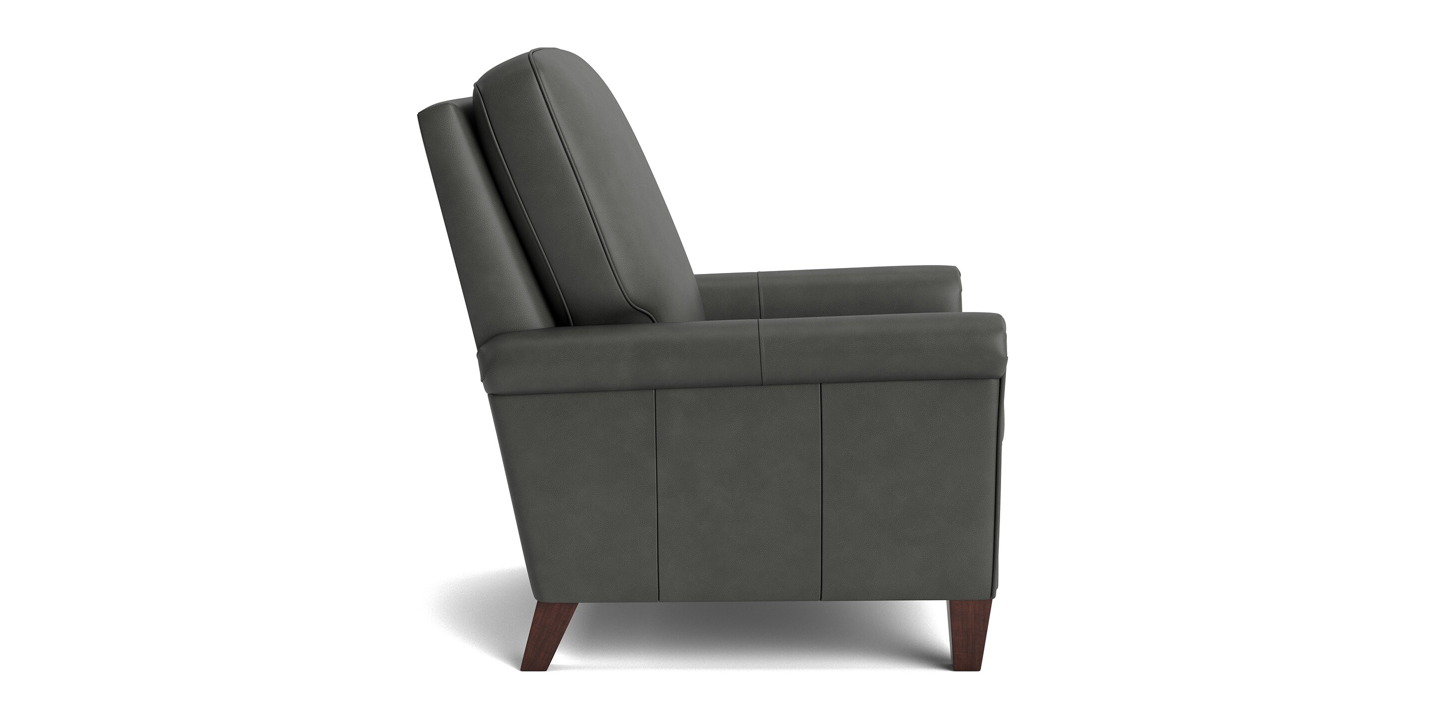 Thompson Leather Panel Arm Accent Chair - Thumbnail 2
