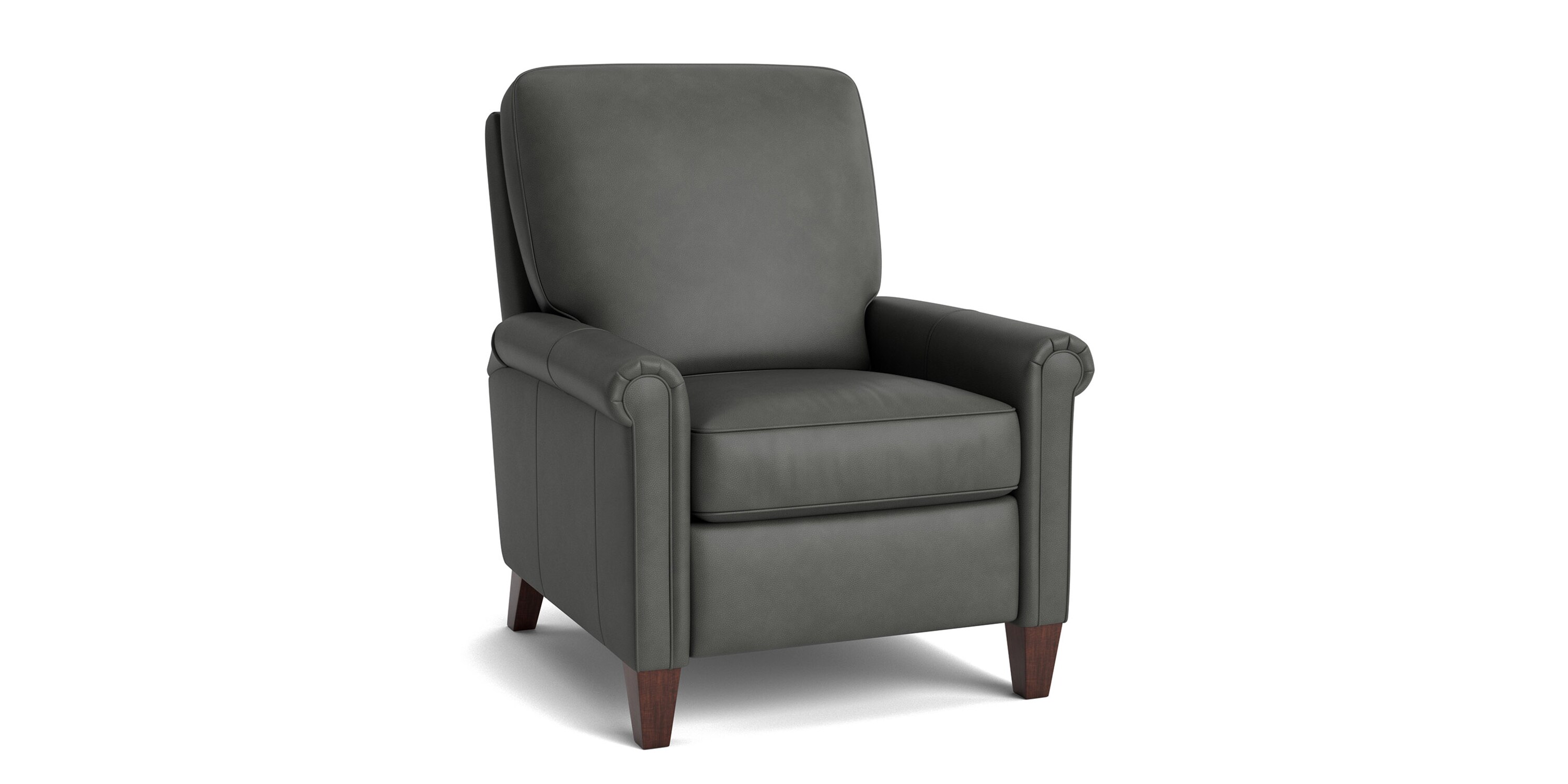 Thompson Leather Panel Arm Recliner Bassett Furniture