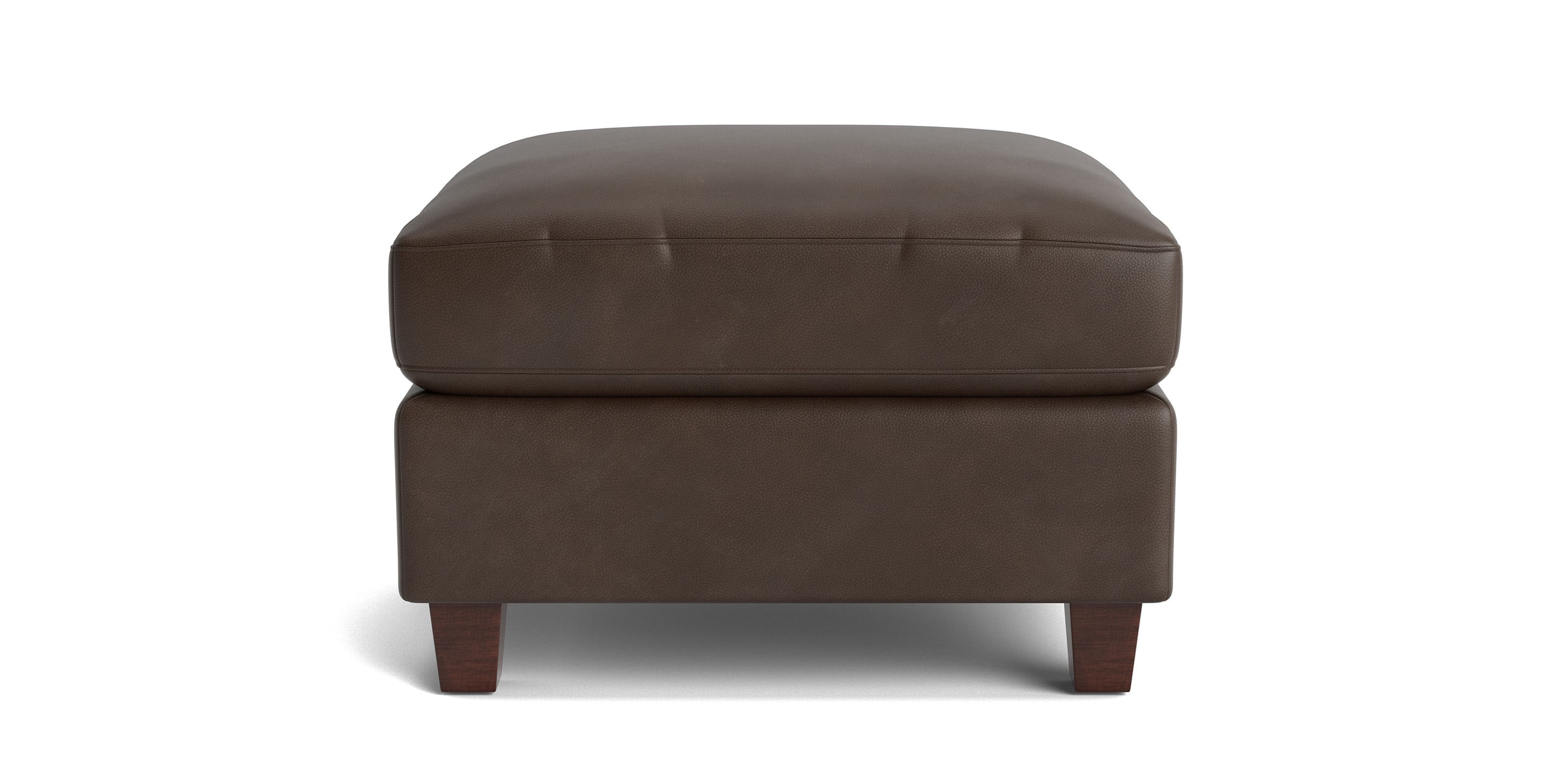 Trent Leather Ottoman - Thumbnail 2