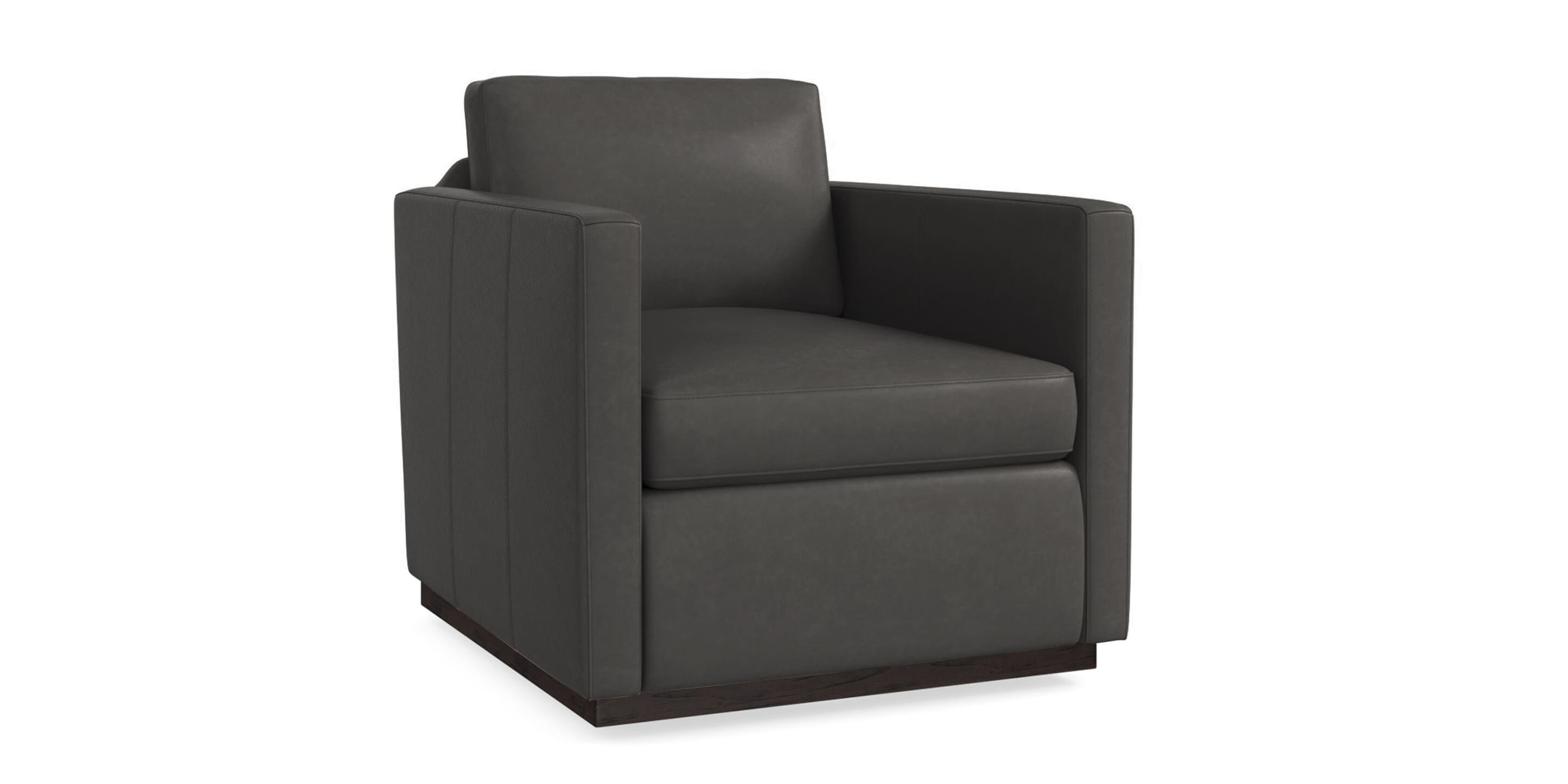 Myles Leather Swivel Chair Bassett Furniture