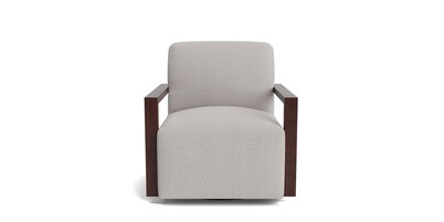 Creswell Wood Arm Swivel Chair