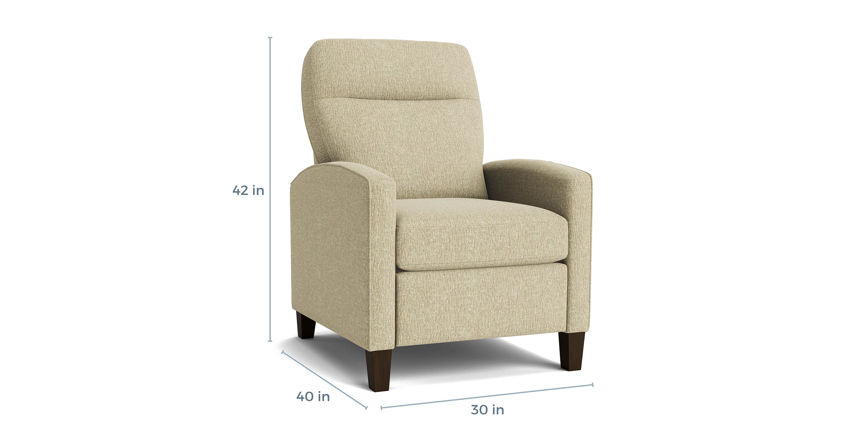 Emmett Track Arm Lay Flat Manual Recliner