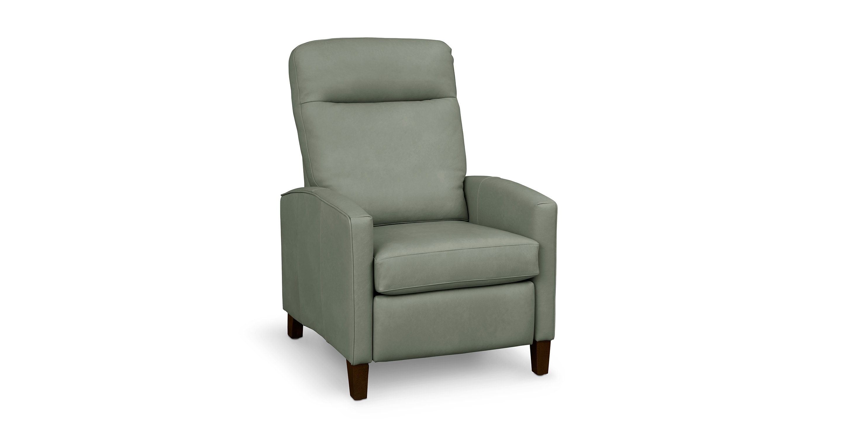 Emmett Leather Track Arm Lay Flat Power Recliner - Thumbnail 2