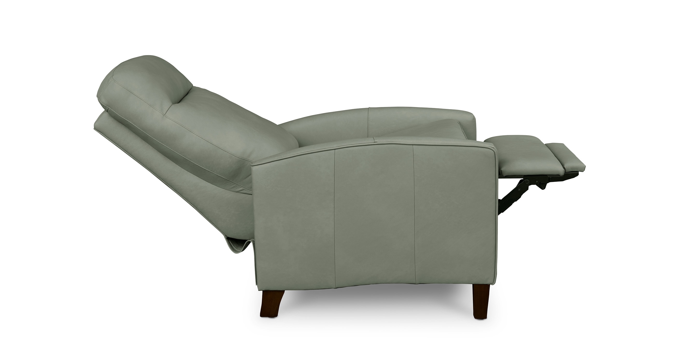 Emmett Leather Track Arm Lay Flat Power Recliner - Thumbnail 5