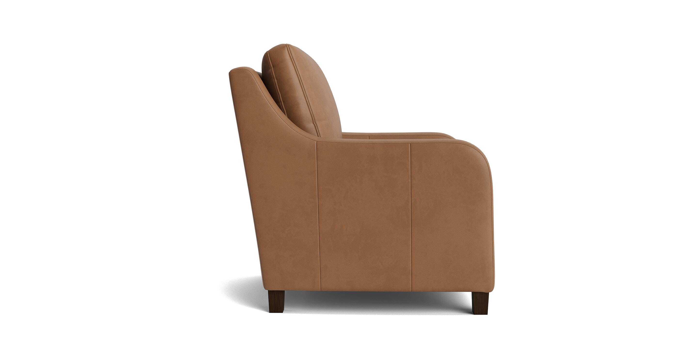 Scarlett Slope Arm Leather Accent Chair - Thumbnail 3