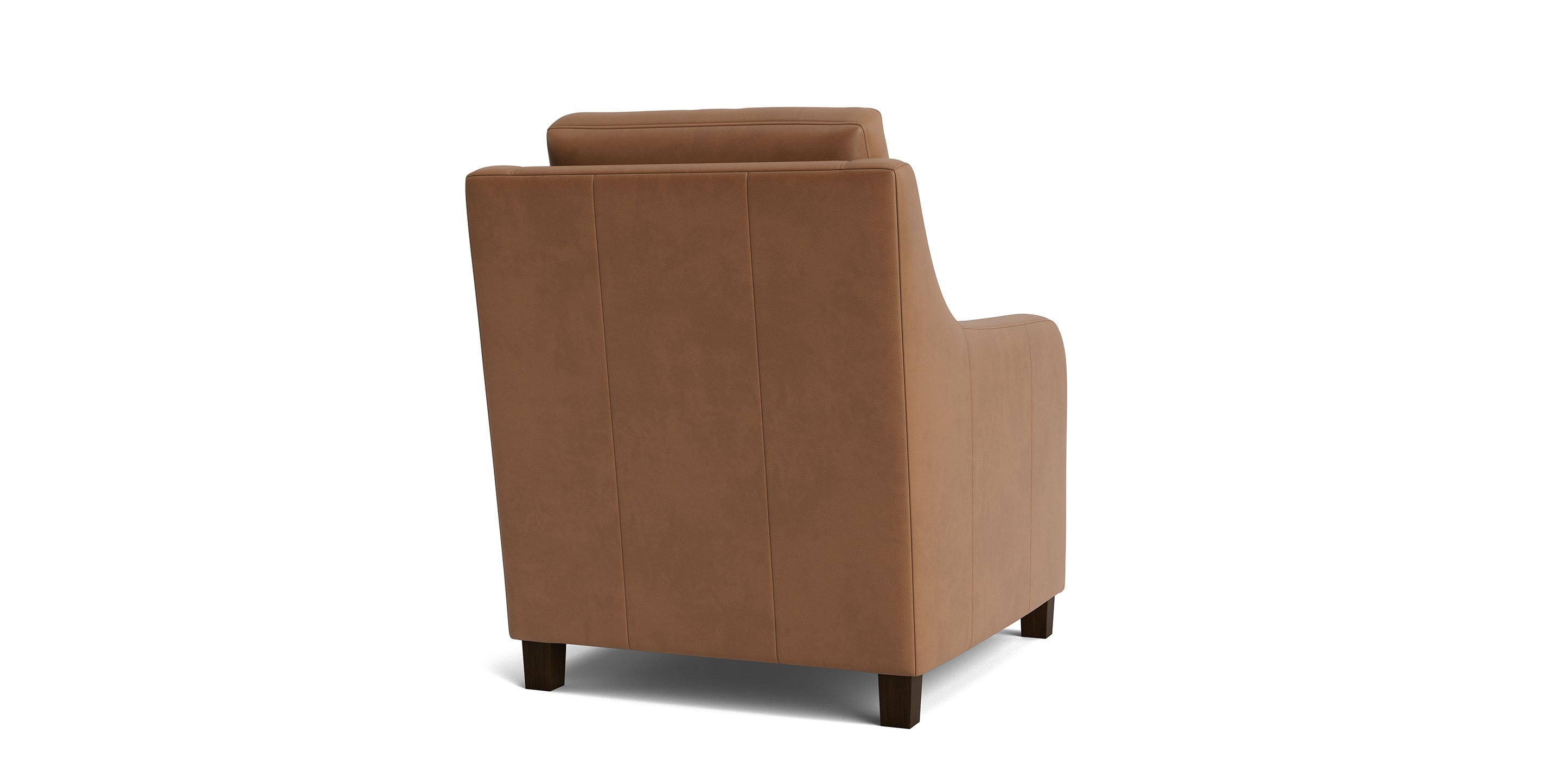 Scarlett Slope Arm Leather Accent Chair - Thumbnail 4