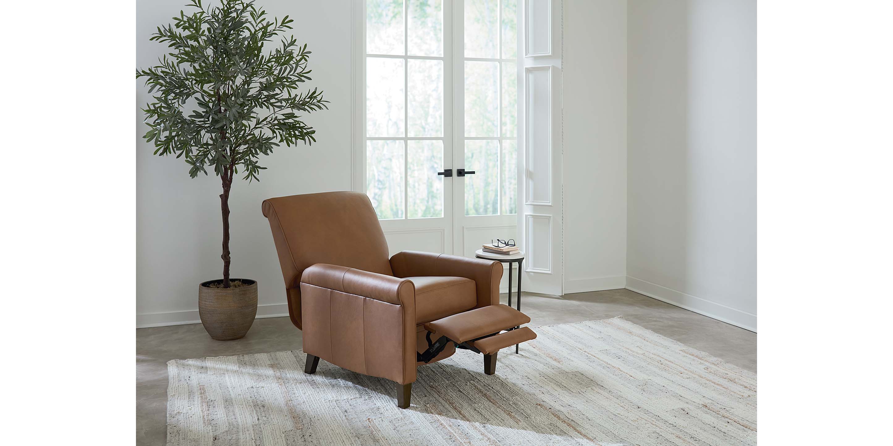 Nelson Sock Arm Lay Flat Power Recliner - Thumbnail 5