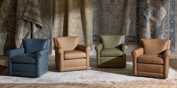 Leather Swivel Chair image number 1
