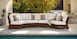Curved Armless Loveseat