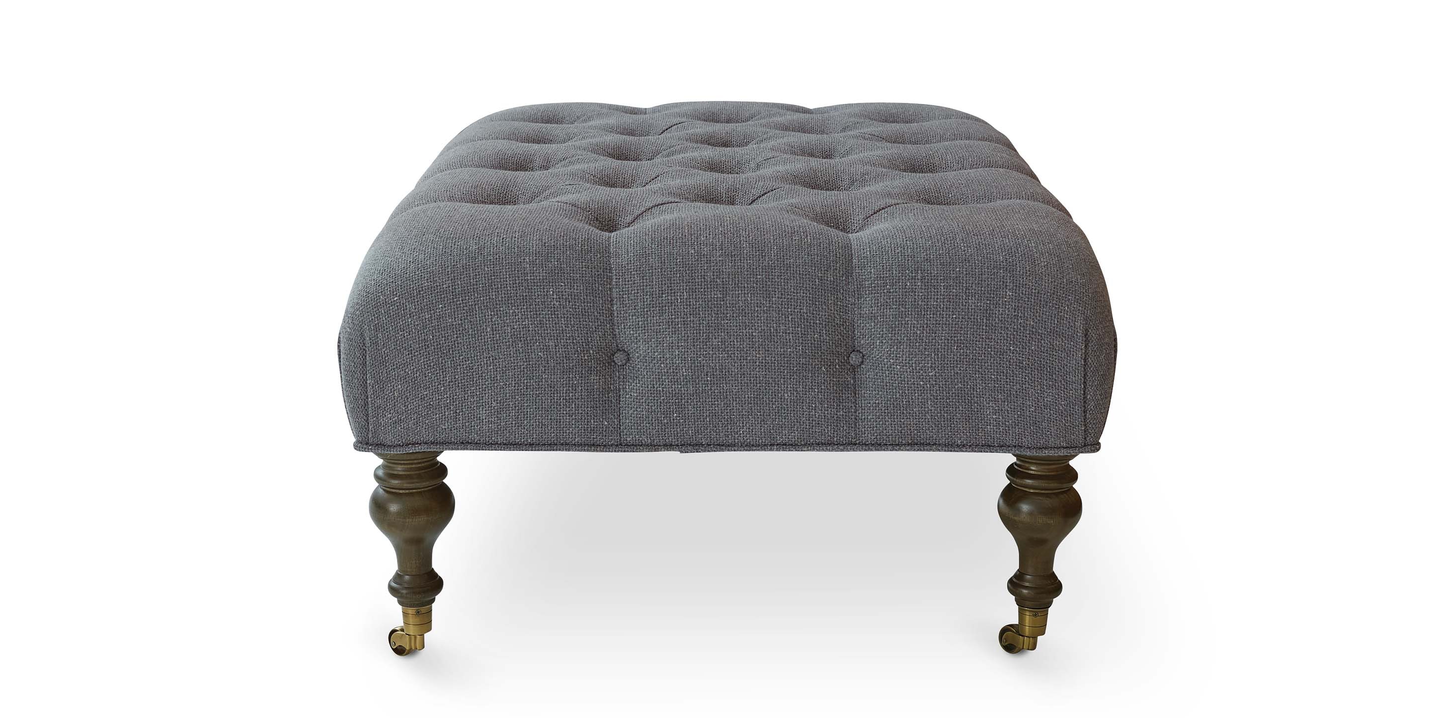 Belwood Tufted Square Ottoman - Thumbnail 3