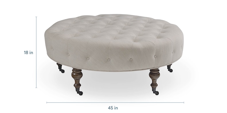 Round Tufted Ottoman image number 3