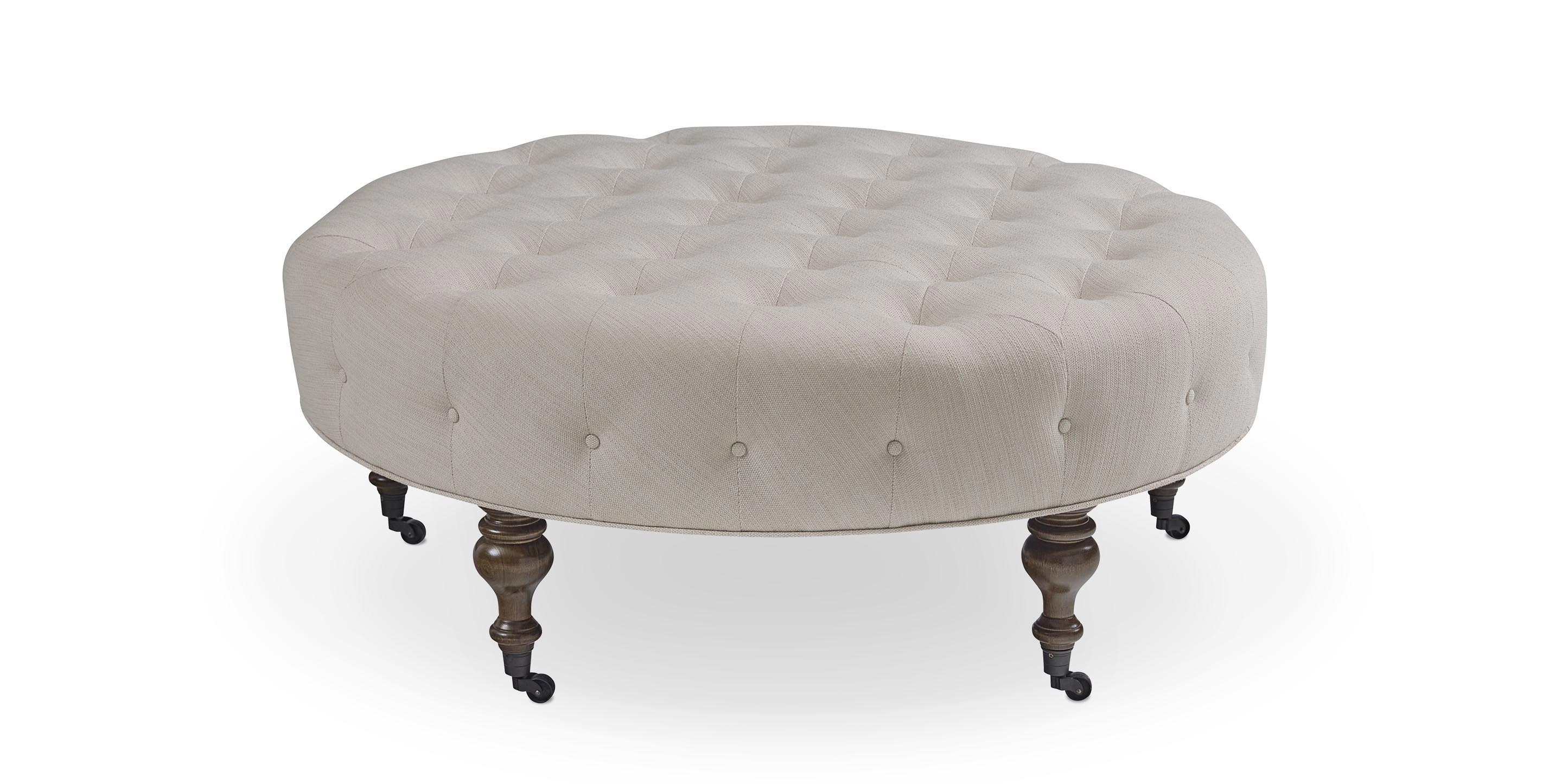 Belwood Tufted Round Ottoman