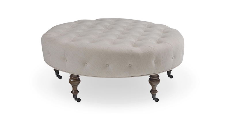 Round Tufted Ottoman image number 0