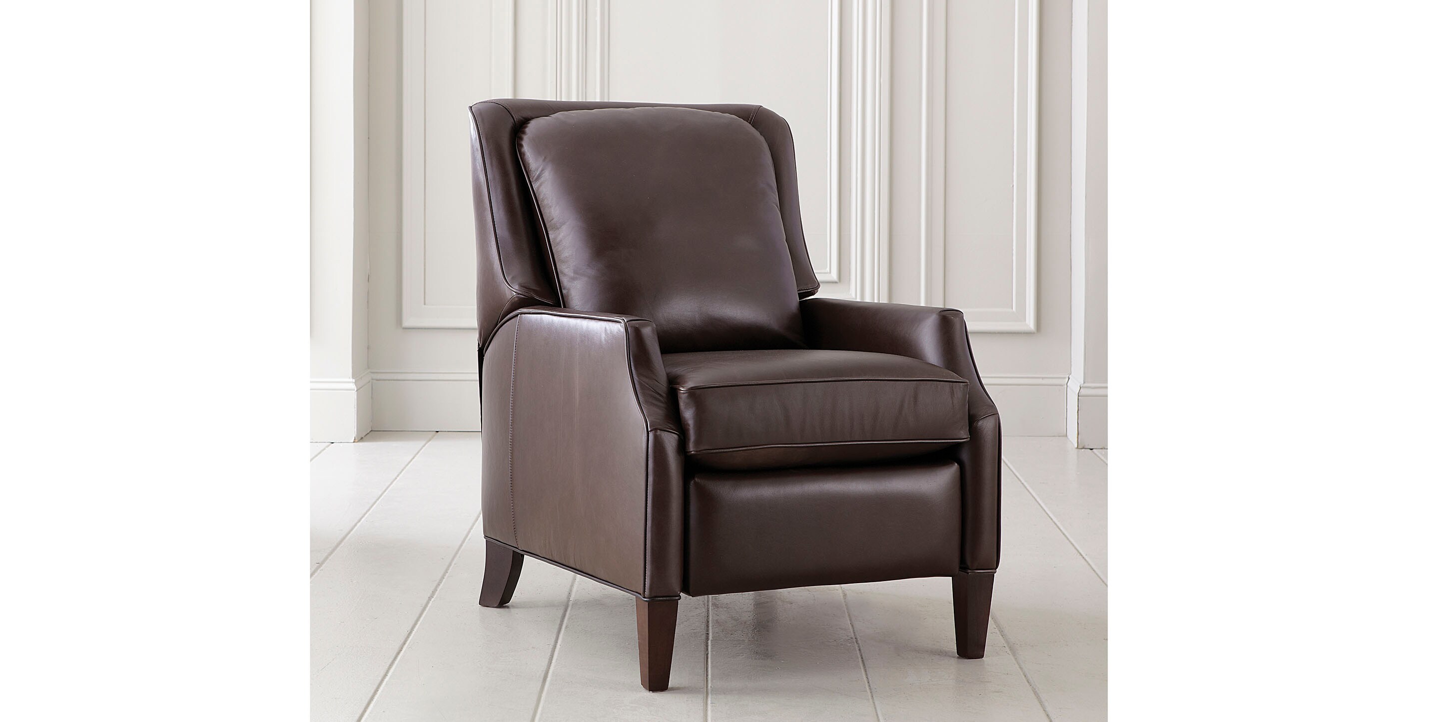Kent Leather Slope Arm Manual Recliner - Thumbnail 4