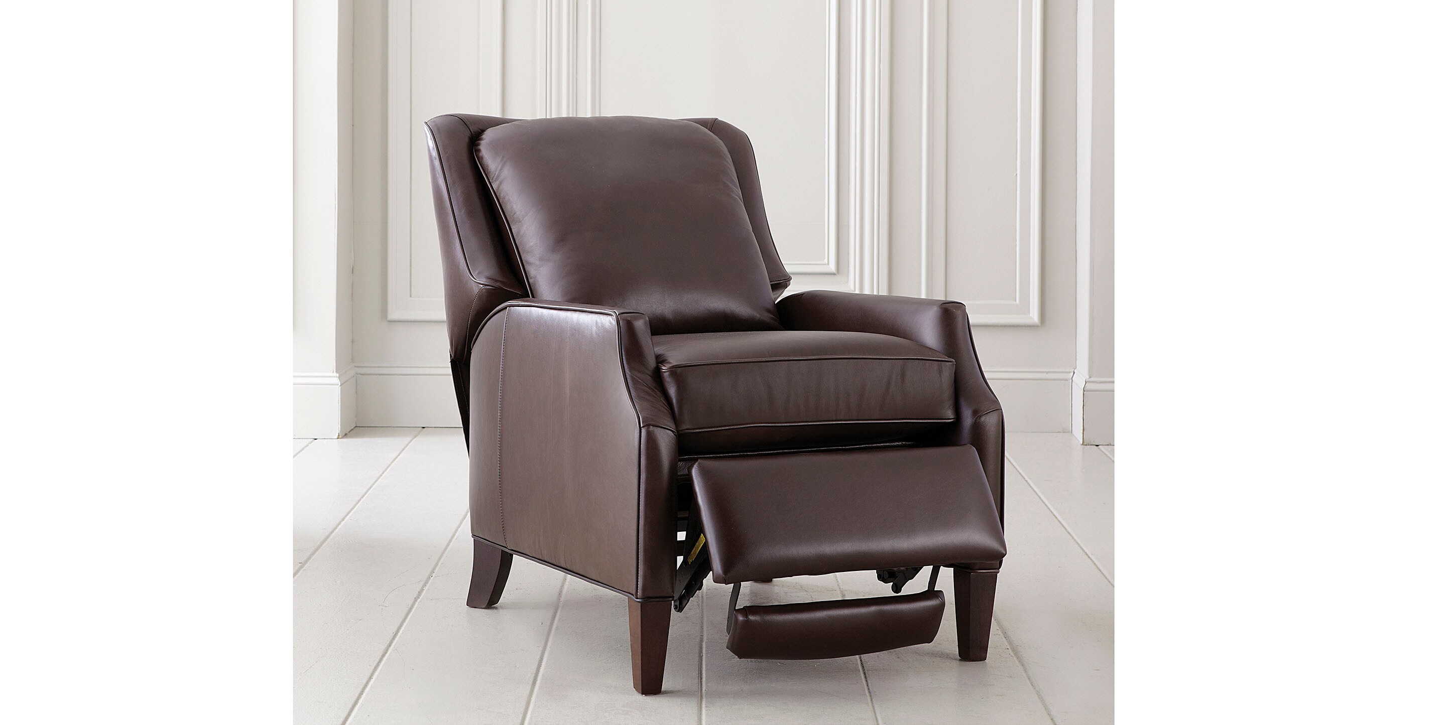 Kent Leather Slope Arm Manual Recliner - Thumbnail 5