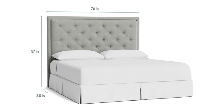 Tufted Rectangular Cal King Headboard image number 3