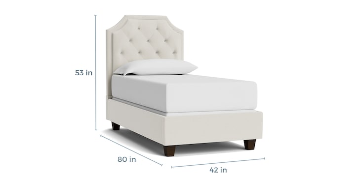 Tufted Twin Clipped Corner Bed image number 3