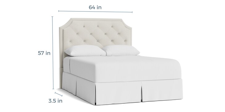 Tufted Clipped Corner Queen Headboard image number 3