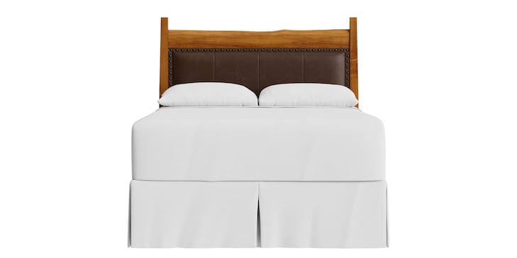 Maple Live Edge Lthr Panel Hdbd Queen image number 4