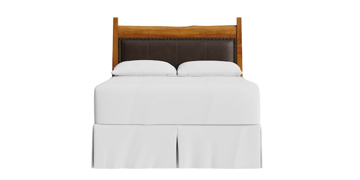 Maple Live Edge Lthr Panel Hdbd Queen image number 6