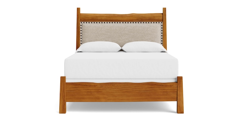 Heritage Live Edge Upholstered Bed Bassett Furniture