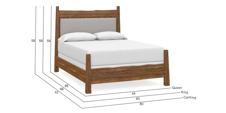 Maple Cal King Uph Panel Bed image number 1