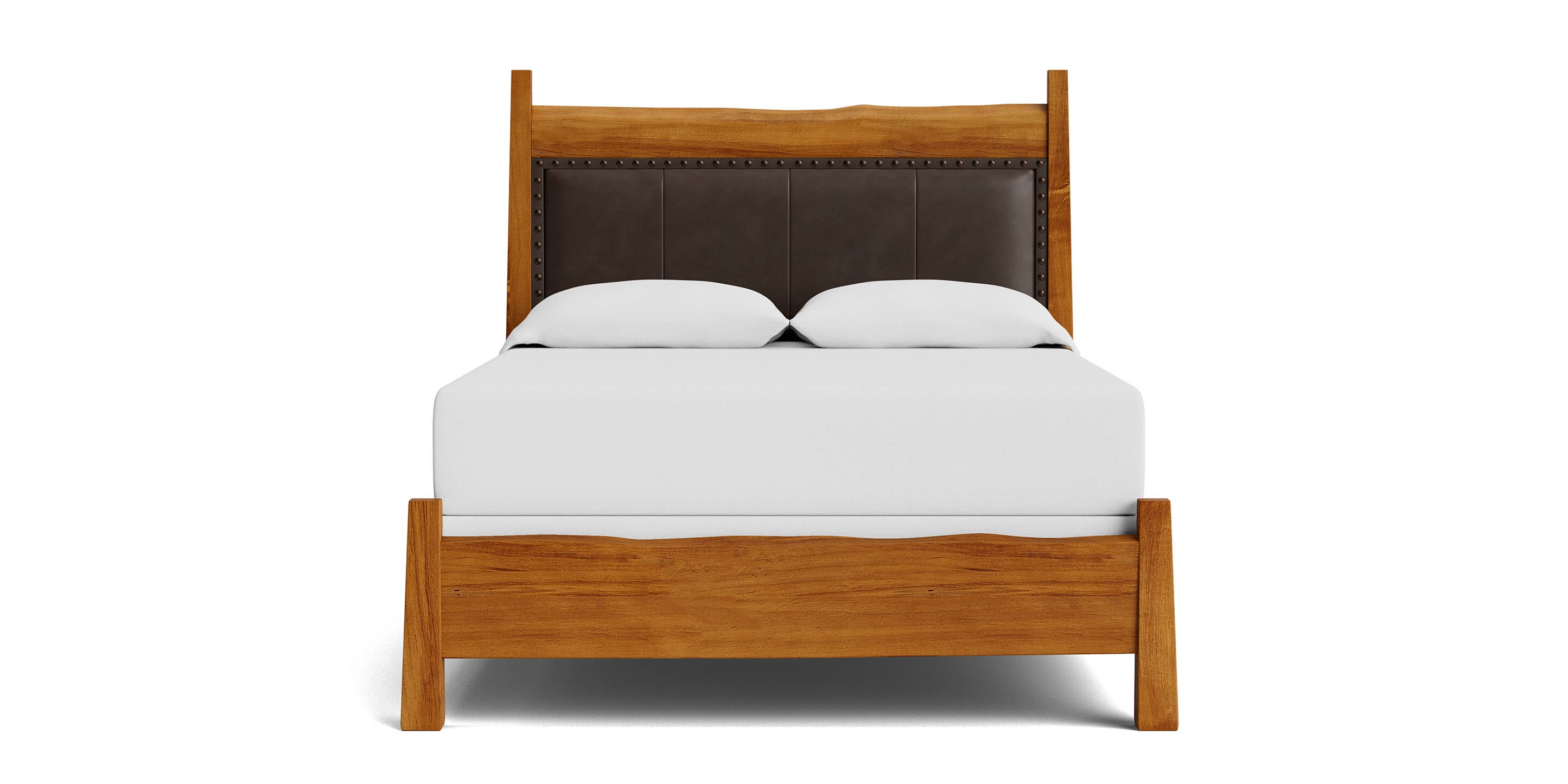 Heritage Live Edge Leather Upholstered Bed - Thumbnail 3