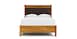 Maple Queen Leather Panel Bed