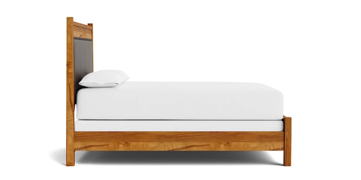 Maple Queen Leather Panel Bed image number 2