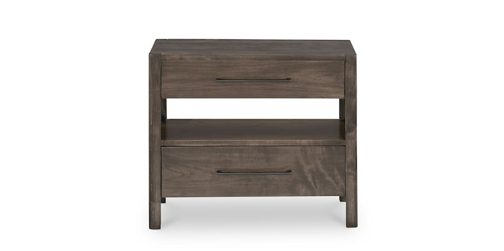 Maple 2 Drawer Nightstand image number 1