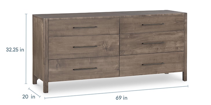 Maple 6 Drawer Dresser image number 4