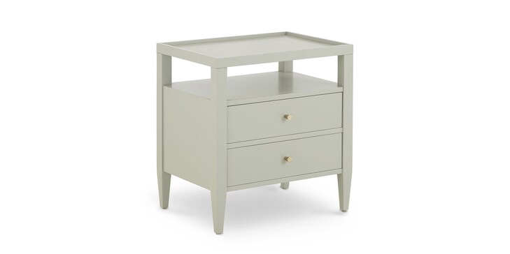 Willow Sage Green 2 Drawer Nightstand image number 0