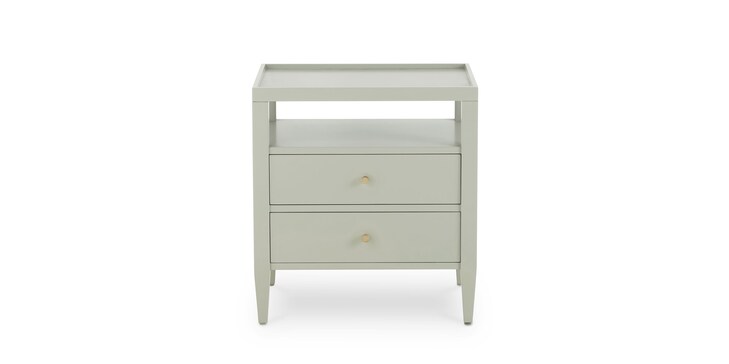 Willow Sage Green 2 Drawer Nightstand image number 2