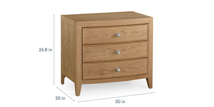 Three Drawer Nightstand image number 4