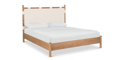 European Farmhouse Upholstered Bed