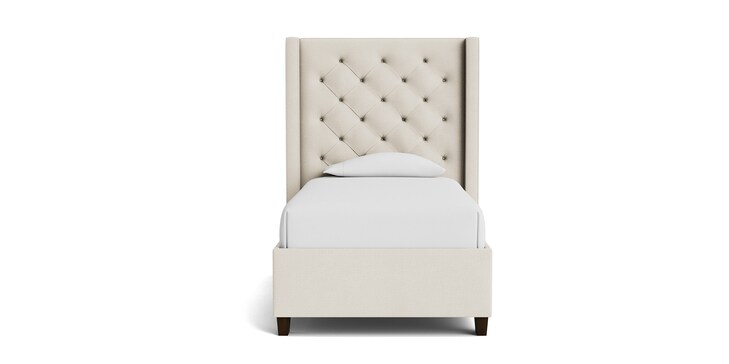 Tufted Twin Winged Storage Bed image number 1