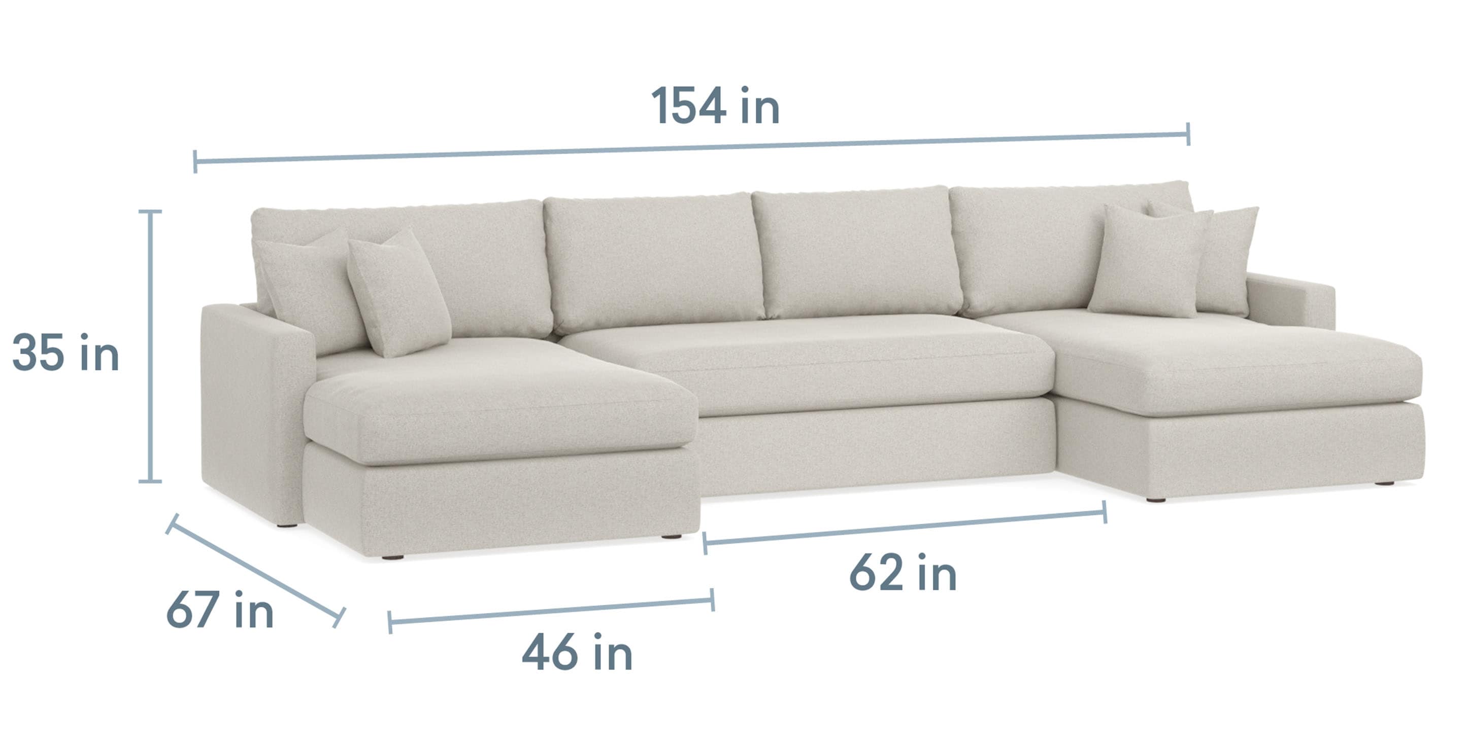 Allure Track Arm Bench Seat U-Shaped Sectional