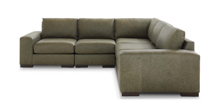 L Sectional, Leather image number 3