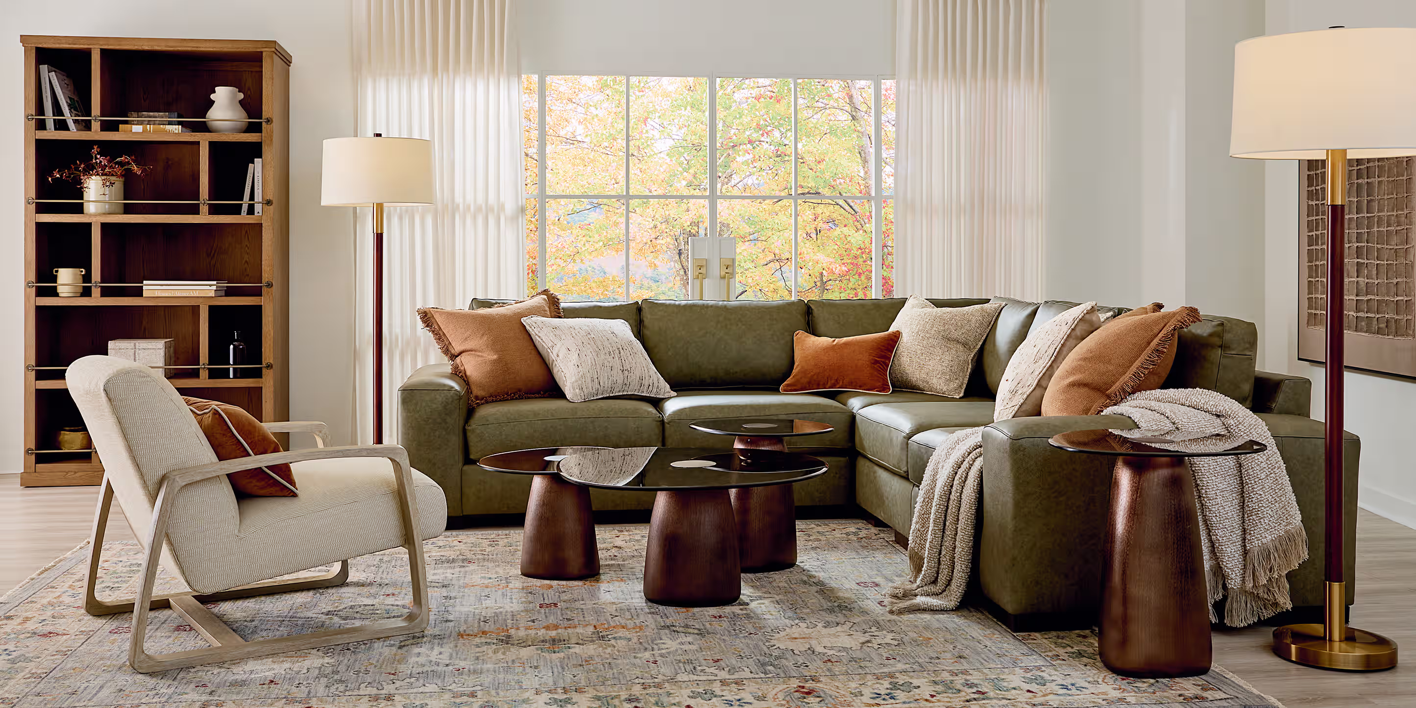 Southpark Leather L-Shaped Sectional