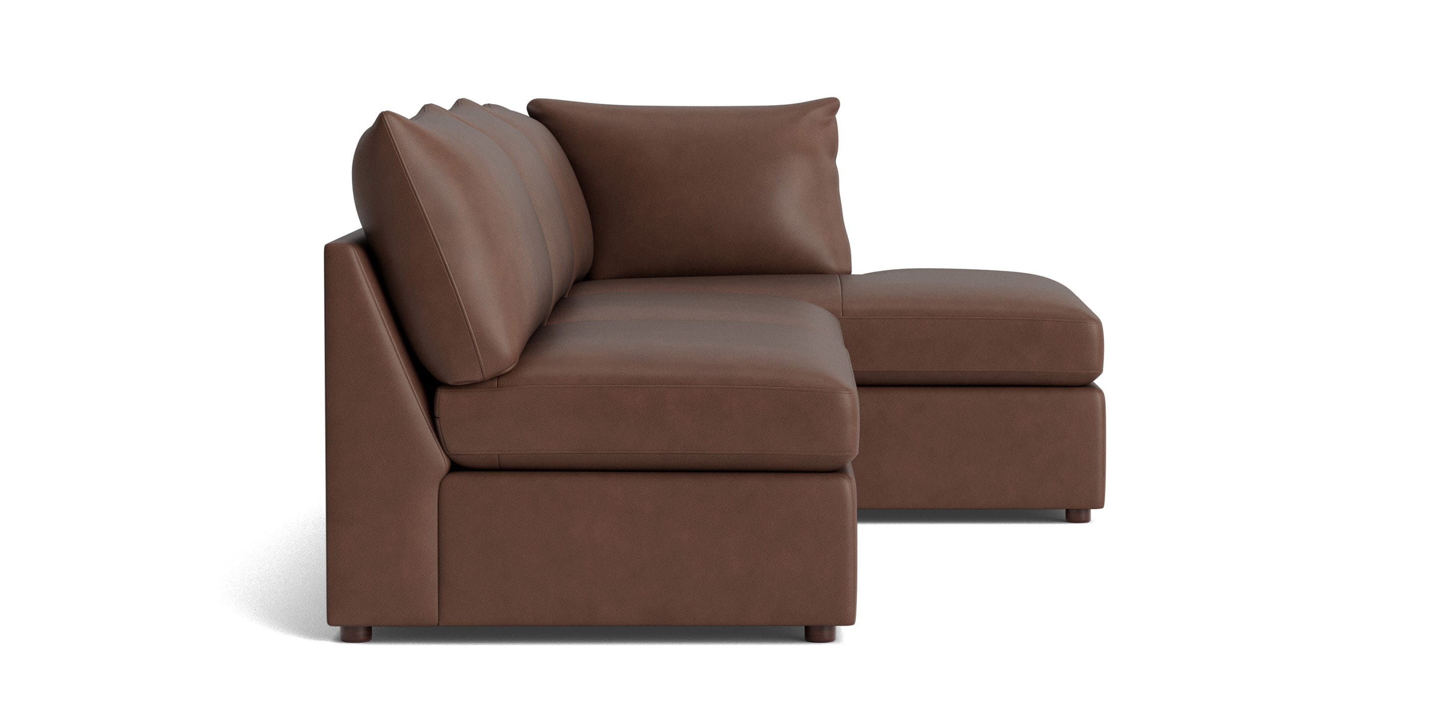 Beckham Leather Modular Chaise Sectional Sofa - Thumbnail 2