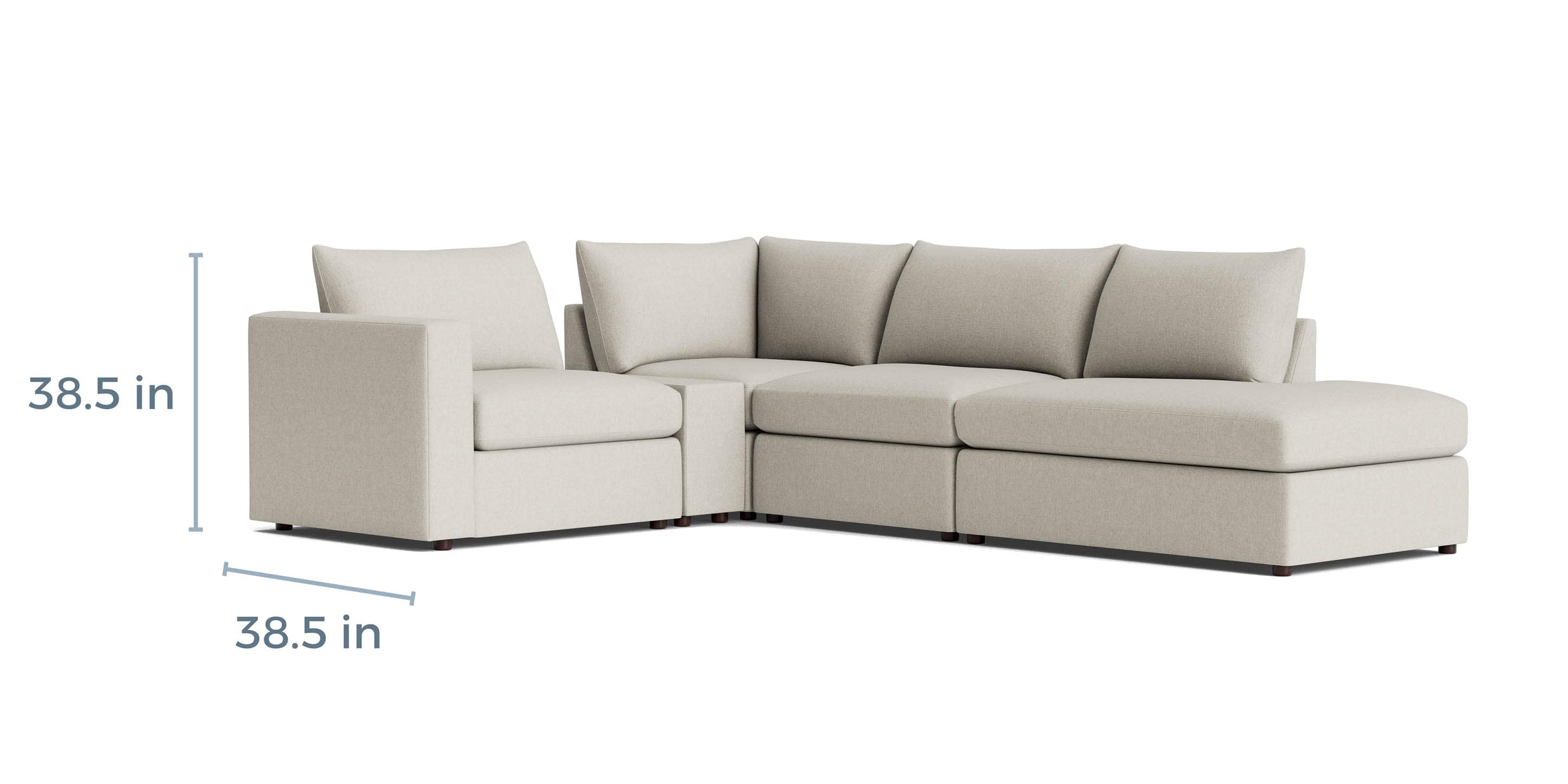 Beckham Bumper Modular Sectional with Console - Thumbnail 3