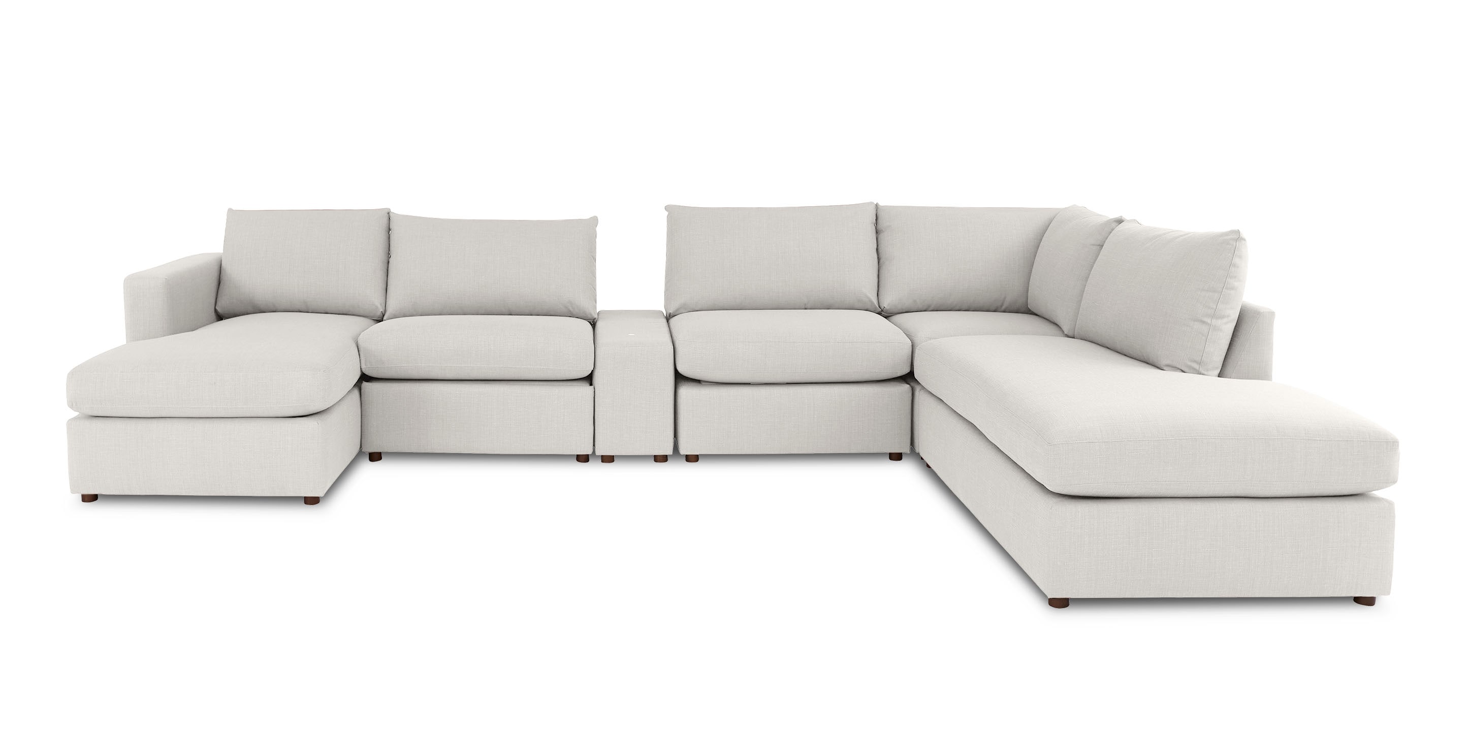 Bumper-Chaise U Sect w/Console | Bassett Furniture
