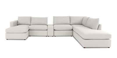 Beckham Motion 6 Piece U-Shaped Reclining Sectional with Console