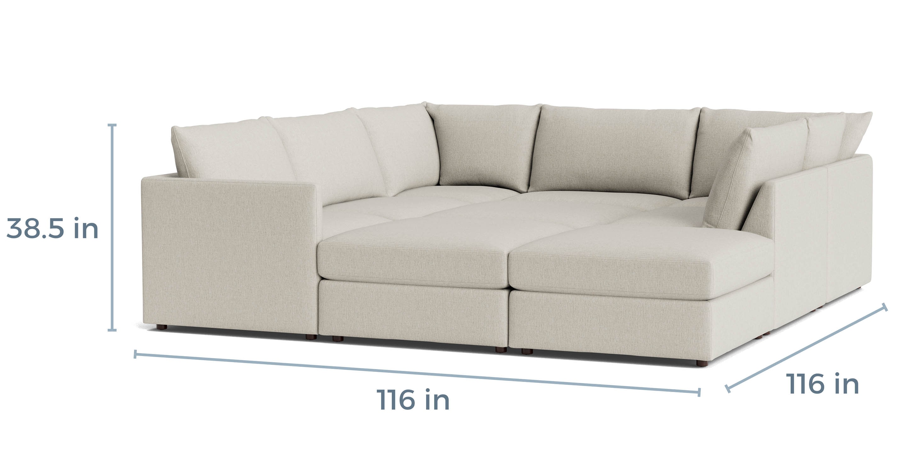 Beckham Track Arm Modular Sectional - Thumbnail 5