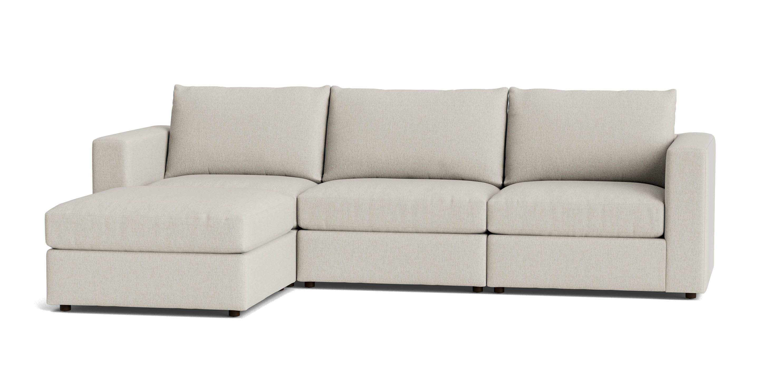 Beckham Thin Track Arm Modular Sofa with Ottoman - Thumbnail 3